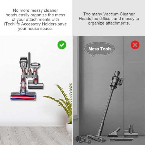 Verilux® ABS Accessory Holder Without Drilling for Dyson V6 V7 V8 V10 V11 Vacuum Cleaner Rack Wall Mounted Attachment Organizer Accessories Including Screws Nail-Free Glue Adapter 3PCS Verilux® ABS Accessory Holder Without Drilling for Dyson V6 V7 V8 V10 V11 Vacuum Cleaner Rack Wall Mounted Attachment Organizer Accessories Including Screws Nail-Free Glue Adapter 3PCS